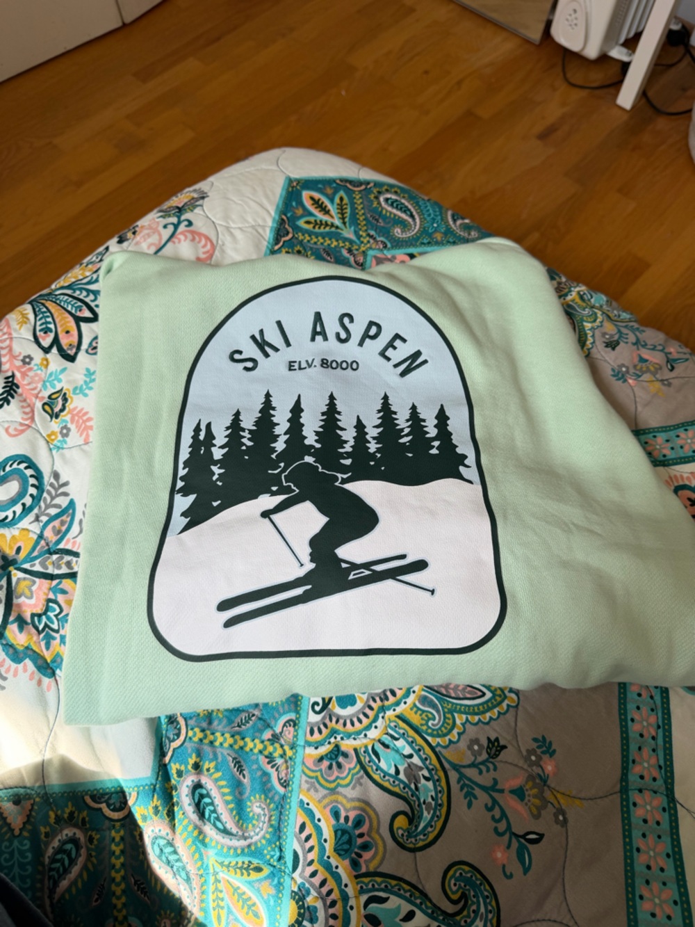 PINK Victoria's Secret Mint Green Pullover Hoodie - Picture 2 of 4